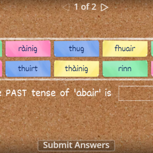 Link to 'Irregular verbs - past tense and future tense' word challenge